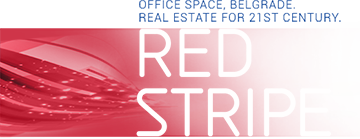 red stripe belgrade office building